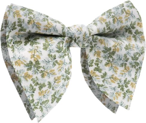 Floral Bow Ties for Men, Oversized Bow Tie Pre-tied Bowties Mens Cotton Flower Printed Bowtie for Wedding Party Casual in Saudi Arabia