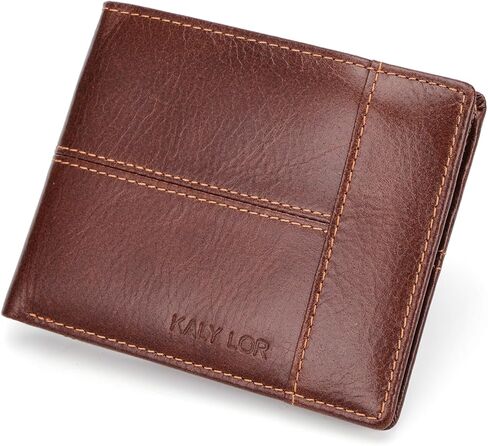 men's wallet,Men's minimalist wallet,Front-layer cowhide wallet, classic retro bifold design, RFID theft protection, 19 card slots,minimalist wallet for men in Saudi Arabia