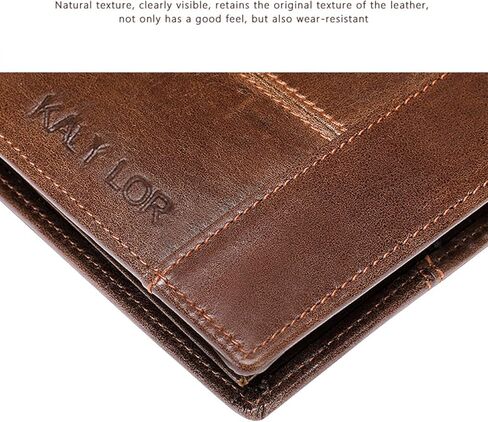 men's wallet,Men's minimalist wallet,Front-layer cowhide wallet, classic retro bifold design, RFID theft protection, 19 card slots,minimalist wallet for men in Saudi Arabia