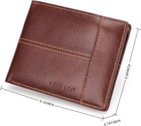 men's wallet,Men's minimalist wallet,Front-layer cowhide wallet, classic retro bifold design, RFID theft protection, 19 card slots,minimalist wallet for men in Saudi Arabia