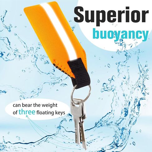 Quelay 3 Pcs Floating Keychain, Neoprene Waterproof Floatable Foam Keychain Reflective for Boating, Surfing, Paddle boarding, Fishing, Kayaking, Night Water sports Outdoor Sports in Saudi Arabia