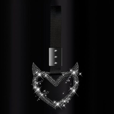 NBTEPEM Bling Heart Handle Ring Bling Car Accessories for Women Handle Strap Drift Charm Rear Bumper Warning Ring Tsurikawa Heart Decor for Car Interior Exterior Decoration (Pink, Heart Style) in Saudi Arabia
