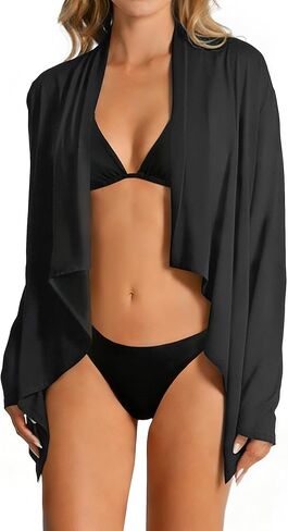 Bsubseach Women's UPF 50+ Beach Cover Ups for Women Sun Protection Long Sleeve SPF Shirts Kimonos Lightweight Cardigan in Saudi Arabia