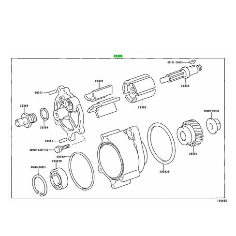 Compatible for Toyota 1 PCS Engine Vacuum Pump Metal Automotive Supplies in Kuwait