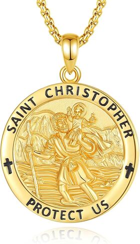 INFUSEU Faith-Inspired Christian Catholic Saint Necklaces Religious Protection Gifts for Women in Saudi Arabia