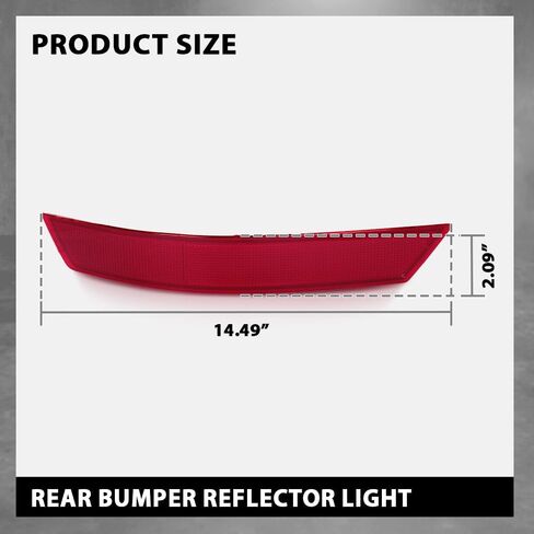 G-PLUS Pair Rear Bumper Reflector Light, Compatible with Benz ML-Class ML320 ML350 ML550 ML63 2008-2011, Left & Right Side 2PCS, 1648200374, 1648200674 in Saudi Arabia