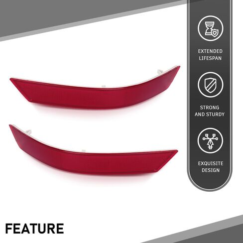 G-PLUS Pair Rear Bumper Reflector Light, Compatible with Benz ML-Class ML320 ML350 ML550 ML63 2008-2011, Left & Right Side 2PCS, 1648200374, 1648200674 in Saudi Arabia