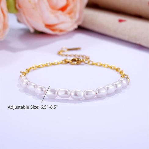 Kvekstio Mother in Law Gift, Elegant Pearl Bracelet for Mother of the Groom, Wedding Day Appreciation White Pearl Gifts for New Mom-in-Law, Pre-wedding Gift for MIL, Mothers Day Affirmation Gifts in Saudi Arabia