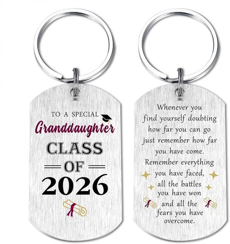 Viayen Granddaughter Graduation Gift 2026 – Inspirational Keychain for a Special Granddaughter High Middle School College Graduates Presents in Saudi Arabia