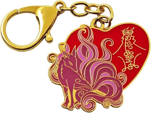 2025 فنغ شوي 9 ذيل الثعلب الحب Leychain سعيد الحب الثعلب المفاتيح in Saudi Arabia