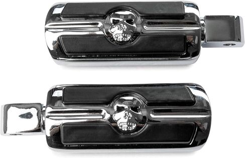Chrome Skull Foot Pegs Compatible with Honda Cruiser Motorcycles Footrests (Shadow Magna Ace/Aero/Spirit/Phantom/RS Fury Rebel Valkyrie Interstate Sabre/Stateline VTX1300 VTX1800 etc.) in Kuwait