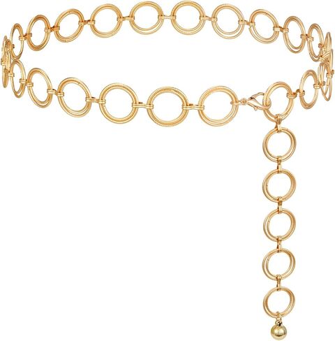 WERFORU Chain Belt for Women Metal Waist Chain Ladies Belly Link Belt Gold Chain Belt For Dresses Jeans in Saudi Arabia