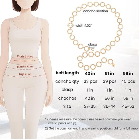 WERFORU Chain Belt for Women Metal Waist Chain Ladies Belly Link Belt Gold Chain Belt For Dresses Jeans in Saudi Arabia