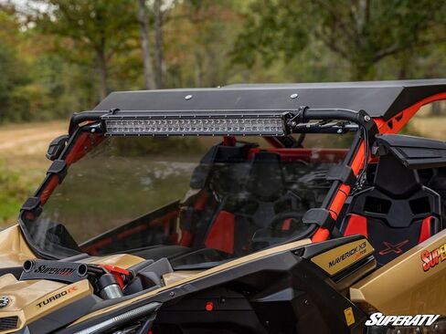 الزجاج الأمامي الكامل SuperATV لـ Can-Am Maverick X3 مع قضبان التسلل | مقاومة للخدش | لون داكن in Saudi Arabia