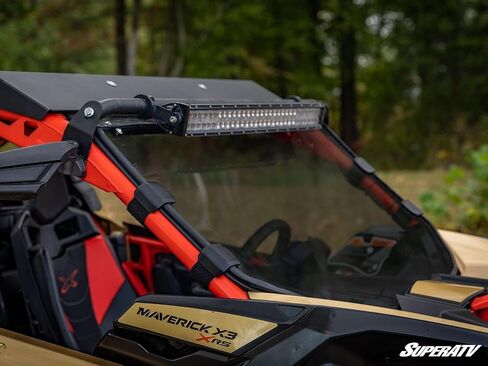 الزجاج الأمامي الكامل SuperATV لـ Can-Am Maverick X3 مع قضبان التسلل | مقاومة للخدش | لون داكن in Saudi Arabia