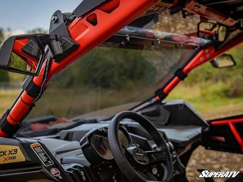الزجاج الأمامي الكامل SuperATV لـ Can-Am Maverick X3 مع قضبان التسلل | مقاومة للخدش | لون داكن in Saudi Arabia