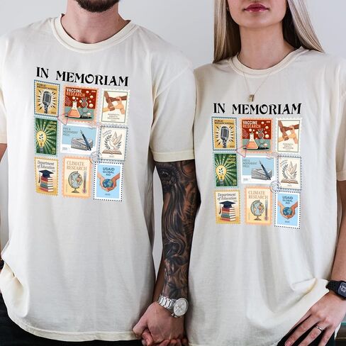 in Memoriam Public Service Research Freedom Graphic Unisex Adult Statement Tee in Saudi Arabia