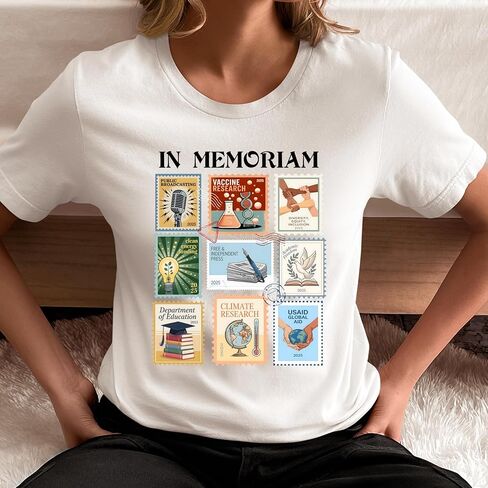 in Memoriam Public Service Research Freedom Graphic Unisex Adult Statement Tee in Saudi Arabia