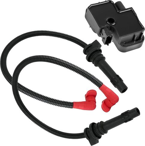 Caltric Ignition Coil with Spark Plug Wires compatible with Polaris Ranger XP 900 2014 2015 2016 2017 2018 2019 in Saudi Arabia