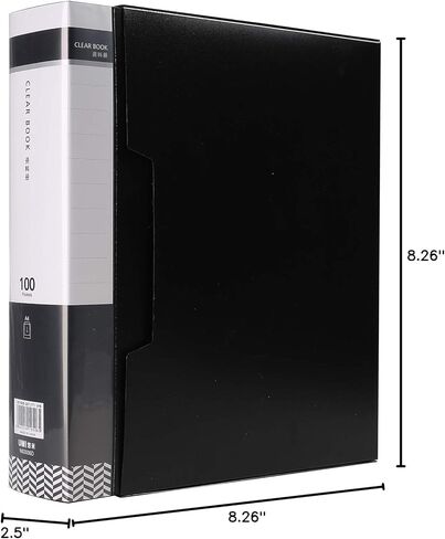 100-Pocket Protector Presentation Book, A4 Size, 200-Page Capacity Available for Report Sheets Artworks Music Sheet,Clippings (Sky Blue - 100) in Kuwait