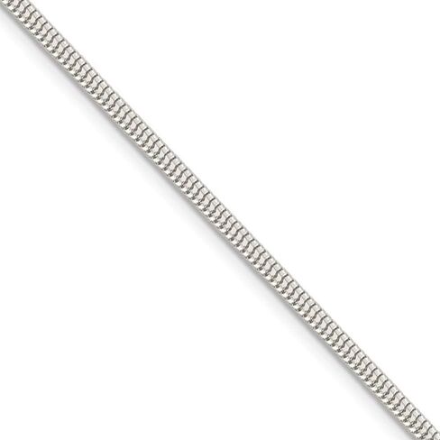 The Black Bow 2.5mm Sterling Silver Solid Classic Round Snake Chain Necklace in Saudi Arabia