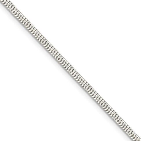The Black Bow 2.5mm Sterling Silver Solid Classic Round Snake Chain Necklace in Saudi Arabia