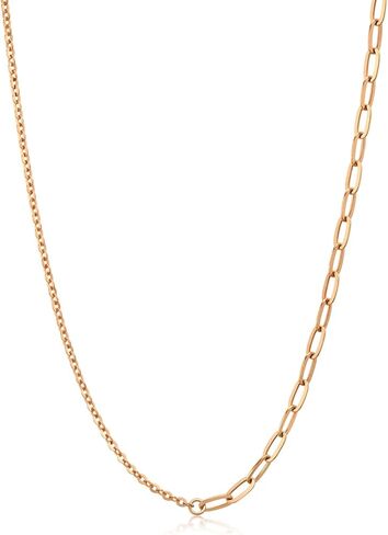 CHOW SANG SANG 18K Rose Solid Gold Machinery Chain Anchor Chain and Paperclip Chain Necklace for Women 94222N | 18.5 Inches, (47 CM) in Saudi Arabia