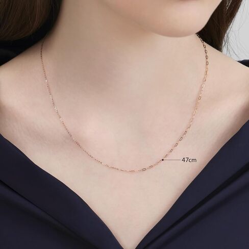 CHOW SANG SANG 18K Rose Solid Gold Machinery Chain Anchor Chain and Paperclip Chain Necklace for Women 94222N | 18.5 Inches, (47 CM) in Saudi Arabia