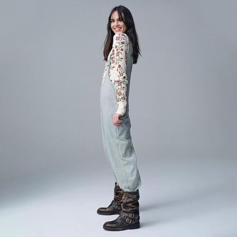 Agodor Brown Women's Mid Calf Boots Chunky Low Heel Riding Buckle Boot for Women Squared Toe Motorcycle Boots Slip On Riding Biker Booties US8 in Kuwait