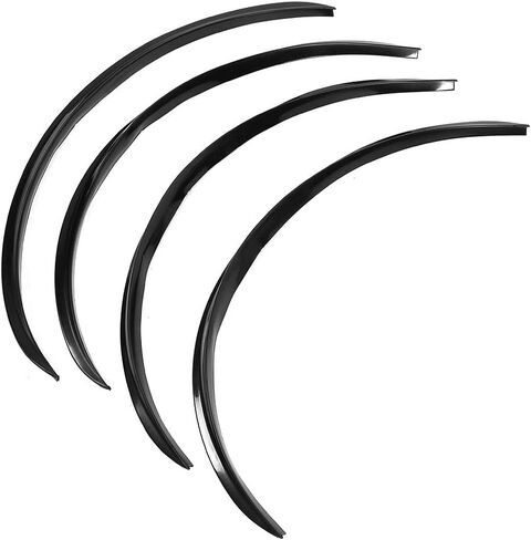 Body,4pcs ABS Universal Wheel Eyebrow Protector Lip Trim Anti Scratch 72cm/28.4in (Black) in Saudi Arabia