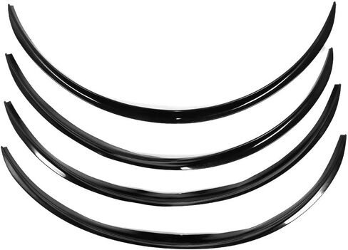 Body,4pcs ABS Universal Wheel Eyebrow Protector Lip Trim Anti Scratch 72cm/28.4in (Black) in Saudi Arabia