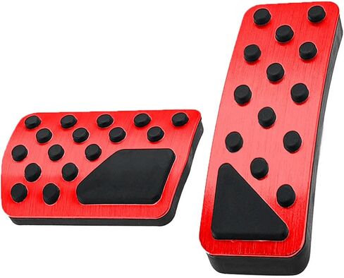 قطعتان من غطاء دواسة سبائك الألومنيوم لسيارة جيب جراند شيروكي 2011~2025/لدودج دورانجو 2011-2025 بدون حفر أغطية فرامل ألومنيوم ودواسات تسريع، أسود in Kuwait