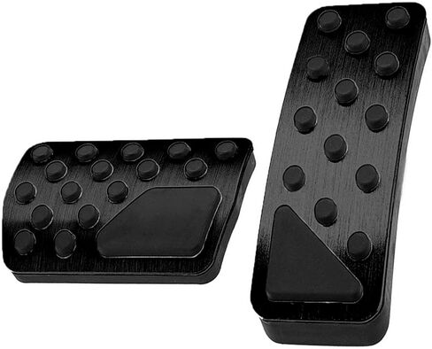 2Pcs Aluminum Alloy Pedal Cover for Jeep Grand Cherokee 2011~2025/for Dodge Durango 2011-2025 No Drilling Aluminum Brake and Accelerator Pedal Covers,Black in Saudi Arabia