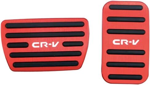 Auto Aluminum Pedal Covers Set for Honda CRV 2017-2022 No Drill Anti-Slip Brake & Gas Pedals Interior Accessories for Honda CRV 2017 2018 2019 2020 2021 2022 (Red) in Saudi Arabia