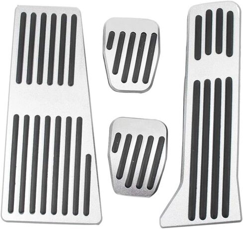 Cnamid5 Car Manual Anti-Slip Foot Rest Pedal Foot Pedal Rest Pedal Gas Accelerator Brake Pedal Pads Cover Kit For Mazda 3 Axela 2014-2018, CX-5 2013-2018 Manual Transmission Model, Chrome in Saudi Arabia