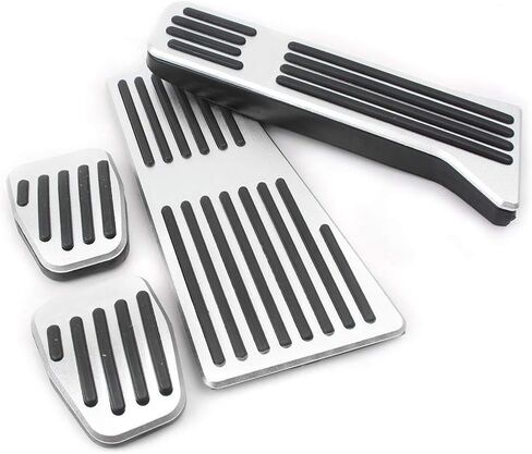 Cnamid5 Car Manual Anti-Slip Foot Rest Pedal Foot Pedal Rest Pedal Gas Accelerator Brake Pedal Pads Cover Kit For Mazda 3 Axela 2014-2018, CX-5 2013-2018 Manual Transmission Model, Chrome in Saudi Arabia