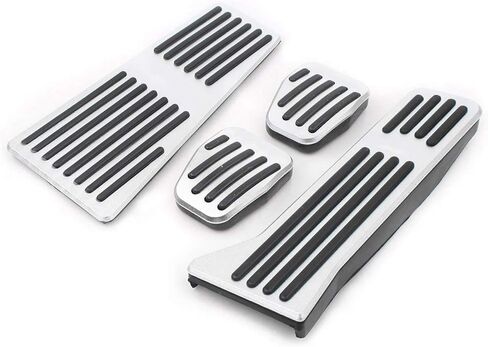 Cnamid5 Car Manual Anti-Slip Foot Rest Pedal Foot Pedal Rest Pedal Gas Accelerator Brake Pedal Pads Cover Kit For Mazda 3 Axela 2014-2018, CX-5 2013-2018 Manual Transmission Model, Chrome in Saudi Arabia