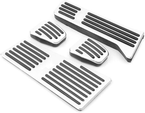 Cnamid5 Car Manual Anti-Slip Foot Rest Pedal Foot Pedal Rest Pedal Gas Accelerator Brake Pedal Pads Cover Kit For Mazda 3 Axela 2014-2018, CX-5 2013-2018 Manual Transmission Model, Chrome in Saudi Arabia