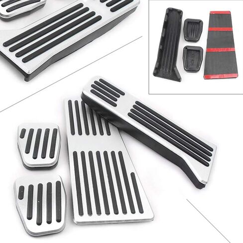 Cnamid5 Car Manual Anti-Slip Foot Rest Pedal Foot Pedal Rest Pedal Gas Accelerator Brake Pedal Pads Cover Kit For Mazda 3 Axela 2014-2018, CX-5 2013-2018 Manual Transmission Model, Chrome in Saudi Arabia