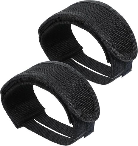 1 Pairs Bike Pedal Straps, Adjustable Anti-Slip Toe Clips Straps with Double Adhesive, Universal Cycling Foot Strap for Fixed Gear, Kids Bike, Exercise Cycle & Road Bikes Cleats (Black) in Saudi Arabia