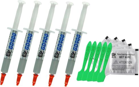 GD900 Thermal Paste 4Grams for Gamer Computer PSP/CPU/ Ps3/ps4/xbox360/one/pc Best Cost x Benefit (N.W. 4G GD900-BA4 5 Pieces) in Saudi Arabia