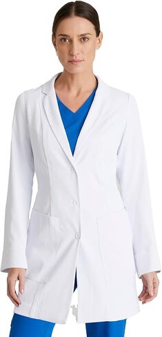 BARCO Merit Lab Coat for Women - Professional, 3-Pocket, 3-Button Closure Long Sleeve 30" Women's Lab Coat in Kuwait