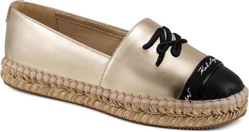 Karl Lagerfeld Womens Millicent Flat Espadrille Slip on Flat with Logo in Saudi Arabia