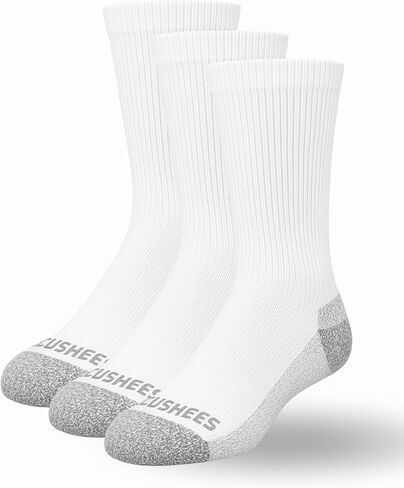 NEW! Thick Crew Socks (1 order = 3 pairs) (US, Large White) in Saudi Arabia