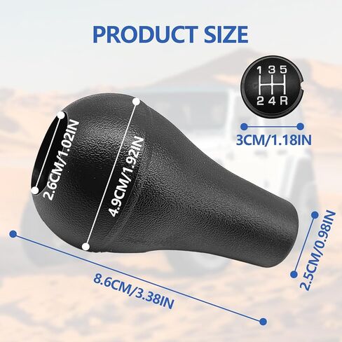 Manual Gear Shift Knob with Cover 5 Speed Replace# 52104174 Compatible with JP Wrangler Cherokee Dodge Ram Dakota Manual Gear Shift Lever Handle Black in Saudi Arabia