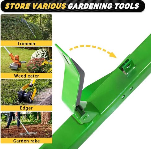 رف آكل الأعشاب ذو 4 أماكن مناسب لجدران المقطورة المفتوحة والمغلقة والمناظر الطبيعية لشاحنة الأعشاب مع 4 قفل - أخضر in Kuwait