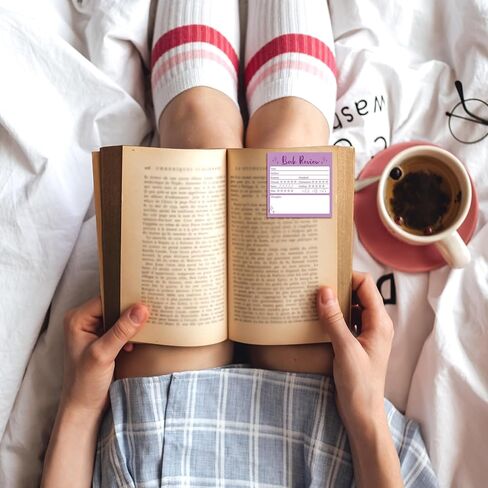 12 Pack Book Review Notepad Sticky Notes 3x3in 600 Sheet Self-Stick Note Pads 100th Day of School Reading Log Sticker Reading Tracker Gift for Book Lover Student Bookish Bookworm - Colorful in Kuwait