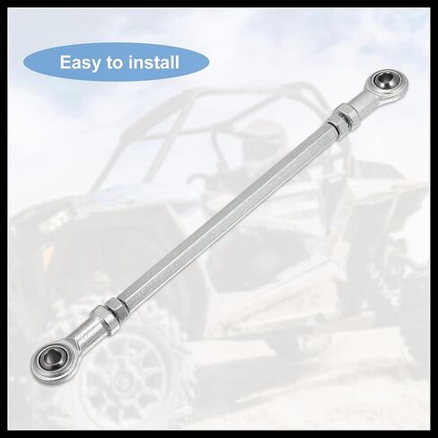 2 قطعة 210 مللي متر طول 8 مللي متر ثقب قطر قابل للتعديل توجيه التعادل قضيب الكرة المشتركة ل 49cc الكهربائية ATV الذهاب كارت ملحق عمود التوجيه تعليق التوجيه فضي لهجة مادة متينة in Kuwait