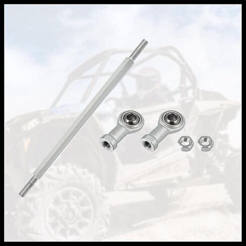 2 قطعة 210 مللي متر طول 8 مللي متر ثقب قطر قابل للتعديل توجيه التعادل قضيب الكرة المشتركة ل 49cc الكهربائية ATV الذهاب كارت ملحق عمود التوجيه تعليق التوجيه فضي لهجة مادة متينة in Kuwait