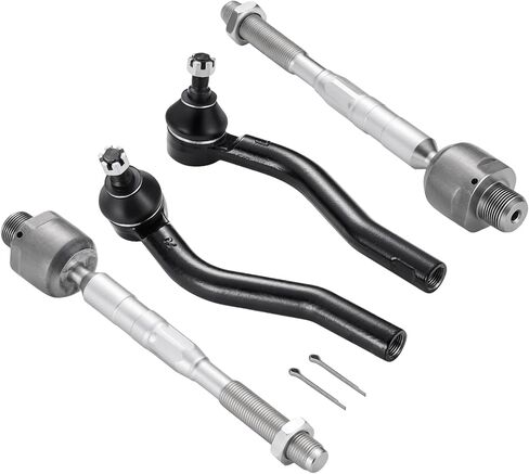 طقم أطراف قضيب ربط 4 قطع متوافق مع Ford Focus 2008-2011، 2xقضيب ربط داخلي EV800571، 2xقضيب ربط خارجي ES800304 ES800305 in Saudi Arabia
